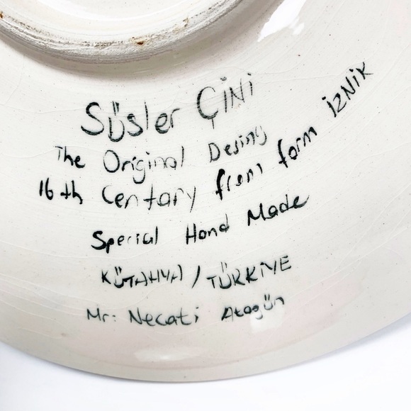 Susler Cini Turkish Hand Painted Plates - Picture 6 of 7